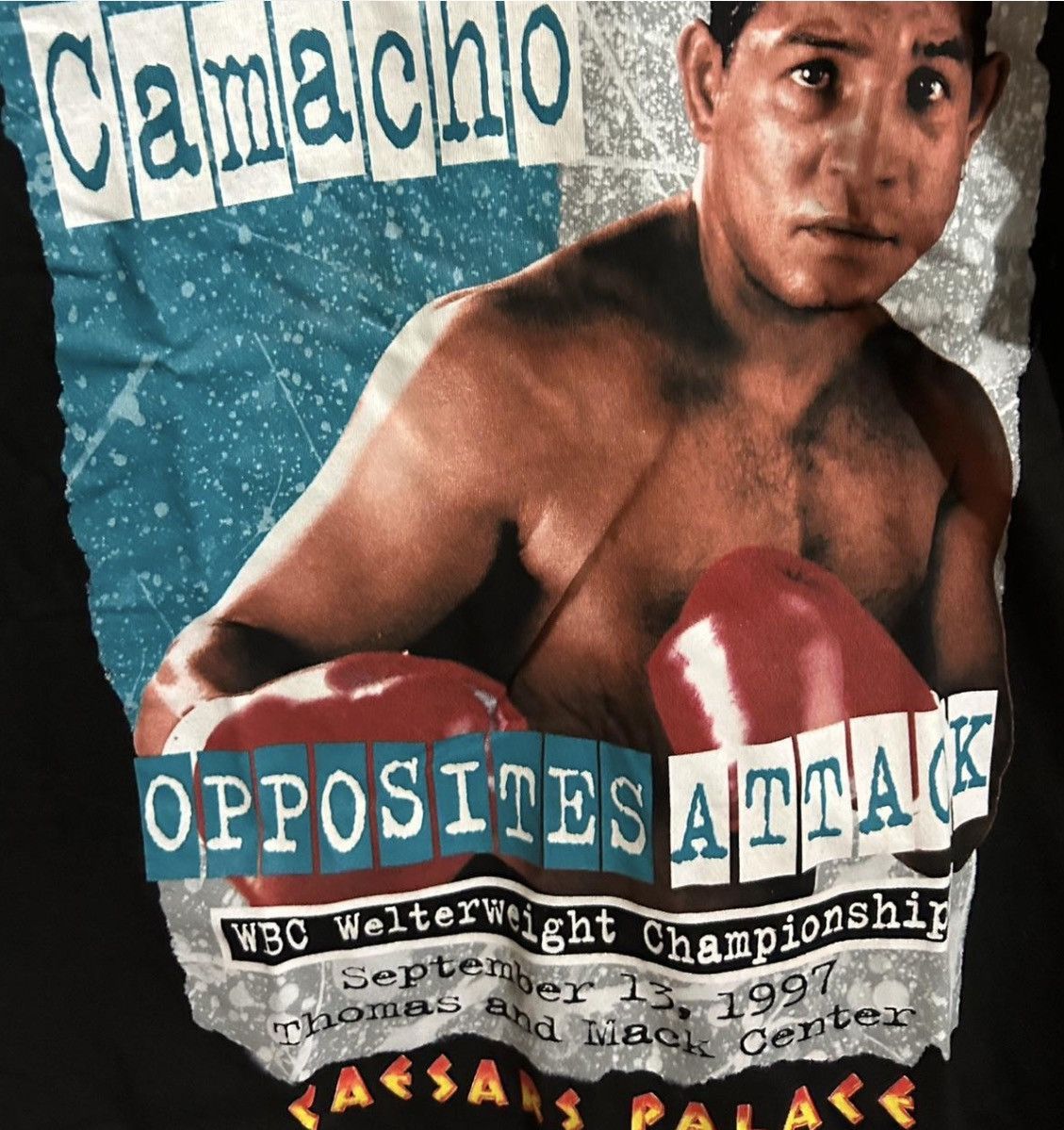 Vintage Vintage 1997 Hector Camacho Caesars Boxing Tee Shirt Size M Size US M / EU 48-50 / 2 - 3 Thumbnail