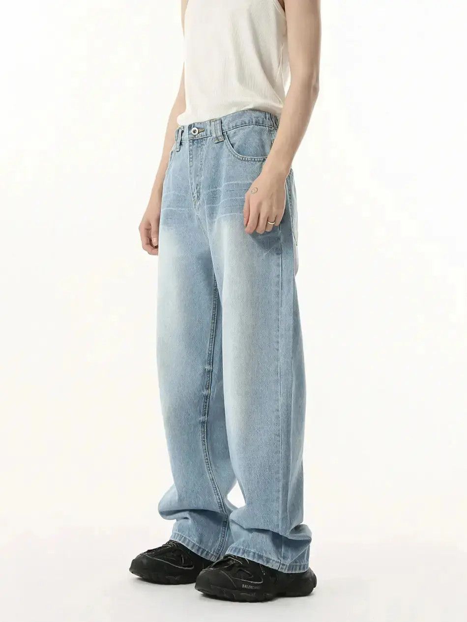 Japanese Brand Retro loose high street straight leg jeans Size US 32 / EU 48 - 1 Thumbnail