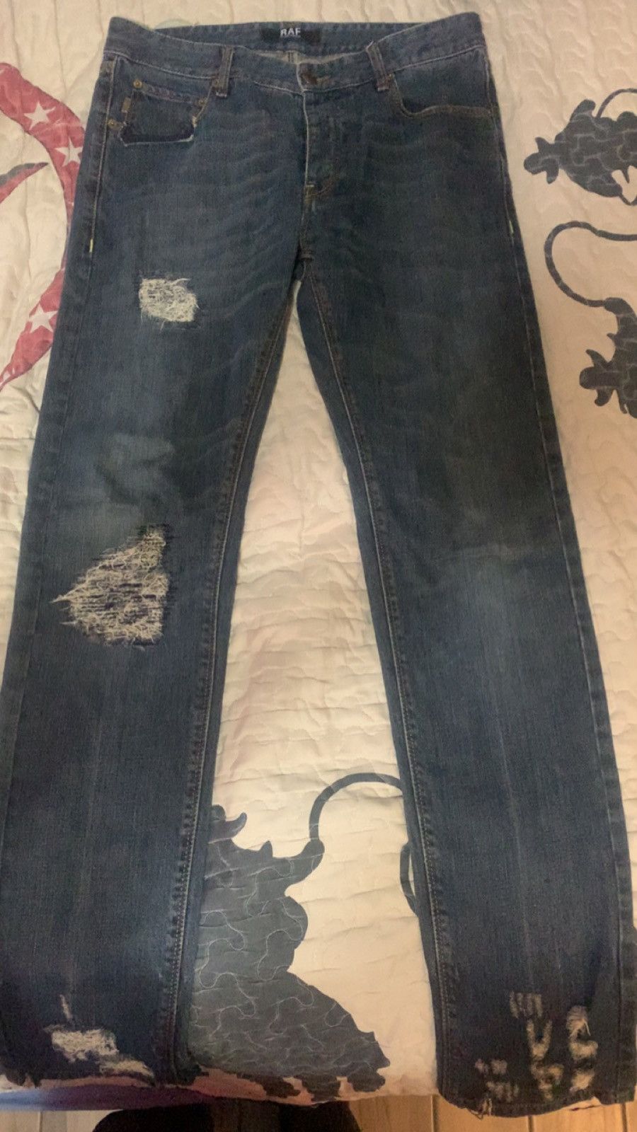 Raf by Raf Simons Raf by raf simons distressed denim Size US 33 - 2 Thumbnail