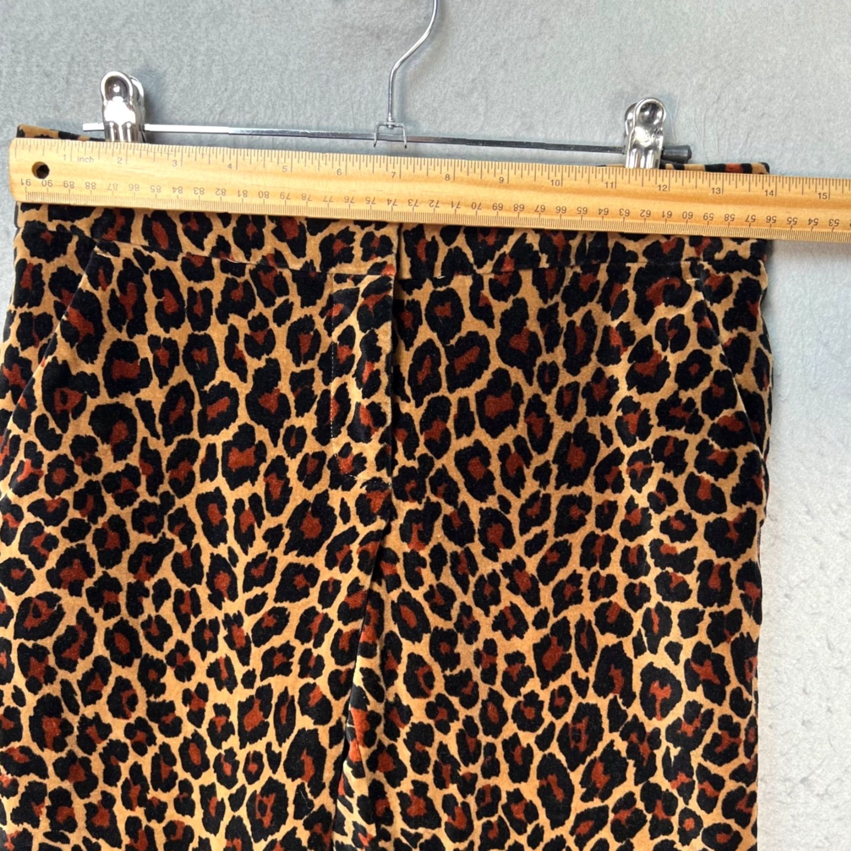 Vintage A.L.C. Leopard Print Stretch Cotton Tapered Leg Pants Womens 0 Brown Ankle 27in Inseam Men? No gender at end: Women. Size 25" / US 0 / IT 36 - 5 Thumbnail