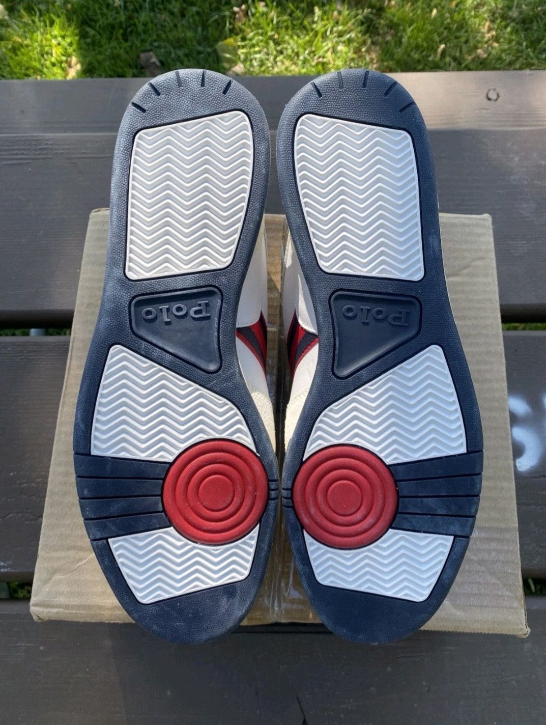 Ralph Lauren Ralph Lauren Polo Court Sneakers White Navy Red Retro 005 Size US 11.5 / EU 44-45 - 6 Thumbnail