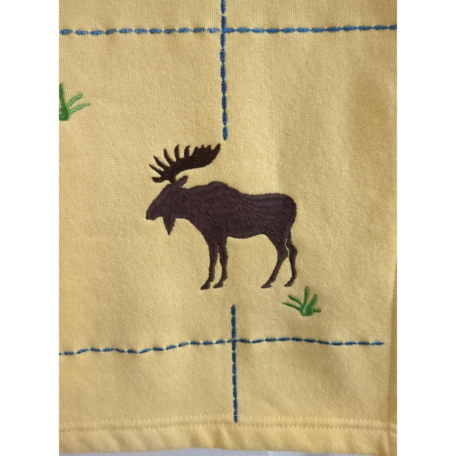 Vintage Shenanigans Vest 90s Yellow Sleeveless Petite Women PS Animal Embroidered Cottagecore Tree Size S / US 4 / IT 40 - 2 Thumbnail
