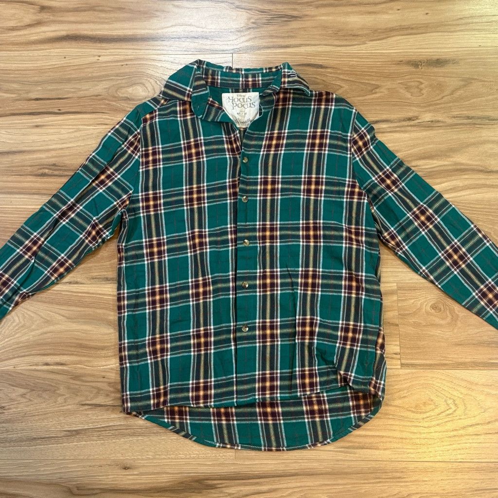 J Brand Disney Unisex M Hocus Pocus Plaid Flannel Shirt Size L / US 10 / IT 46 - 1 Thumbnail