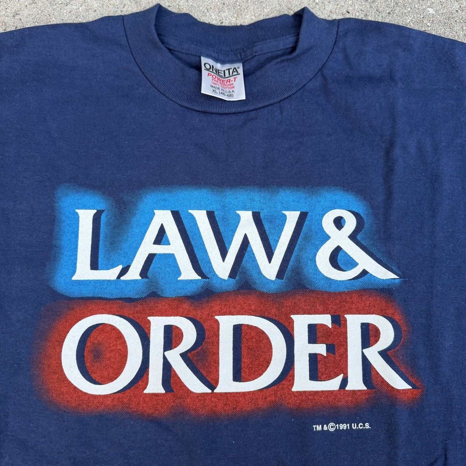 Vintage Vintage 1991 Law & Order Tee TV Promo T-Shirt XL Made In USA Size US XL / EU 56 / 4 - 1 Thumbnail