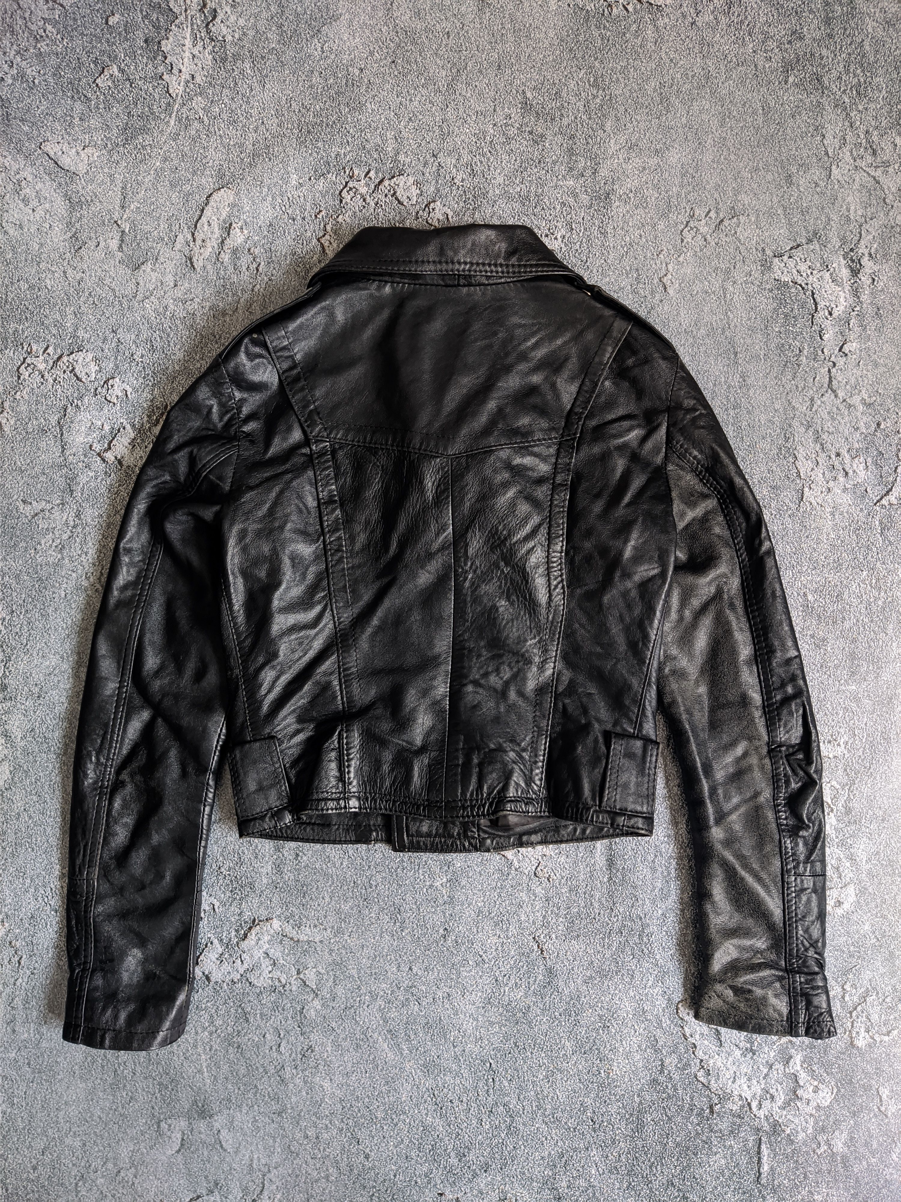 Vera Pelle Vintage leather jacket biker vera pelle y2k 90s Size S / US 4 / IT 40 - 2 Thumbnail