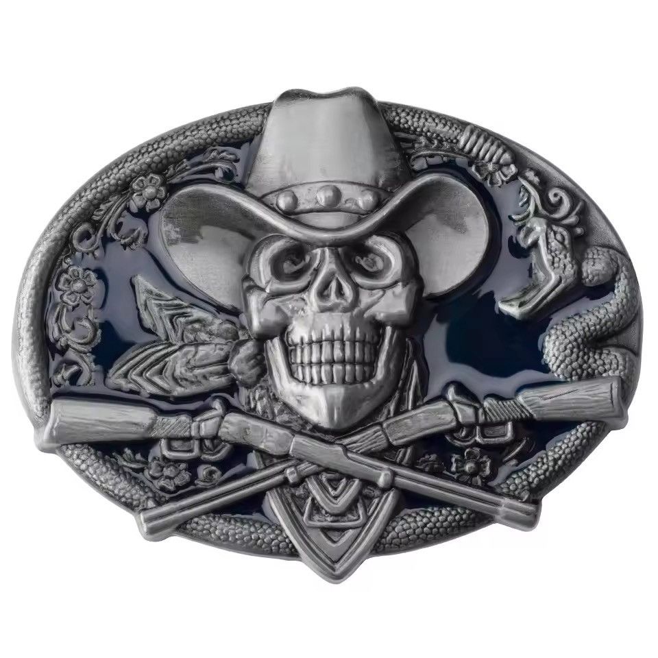 Other Western Cowboy Skull Alloy Belt Buckle Size ONE SIZE - 1 Thumbnail