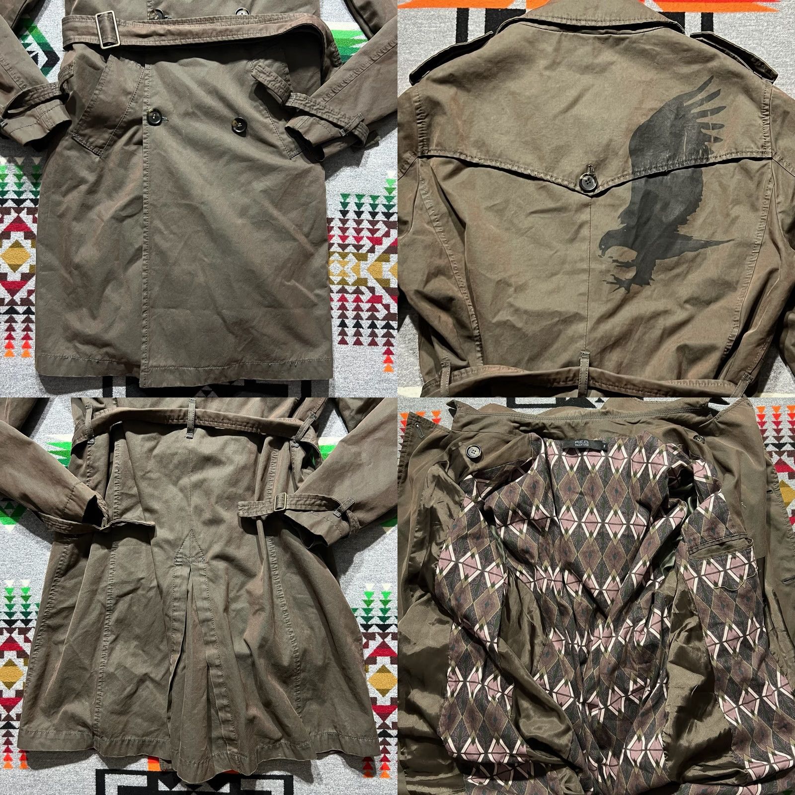 Valentino Valentino Trench Coat Womens Brown Belted Double Breasted Long Sleeve D8 Size XL / US 12-14 / IT 48-50 - 8 Thumbnail
