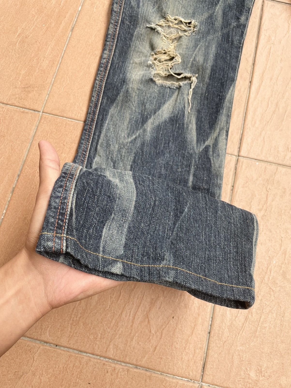 Edwin × Vintage 🔥🔥Edwin 503 blue trip jeans🔥🔥 Size US 33 - 6 Thumbnail