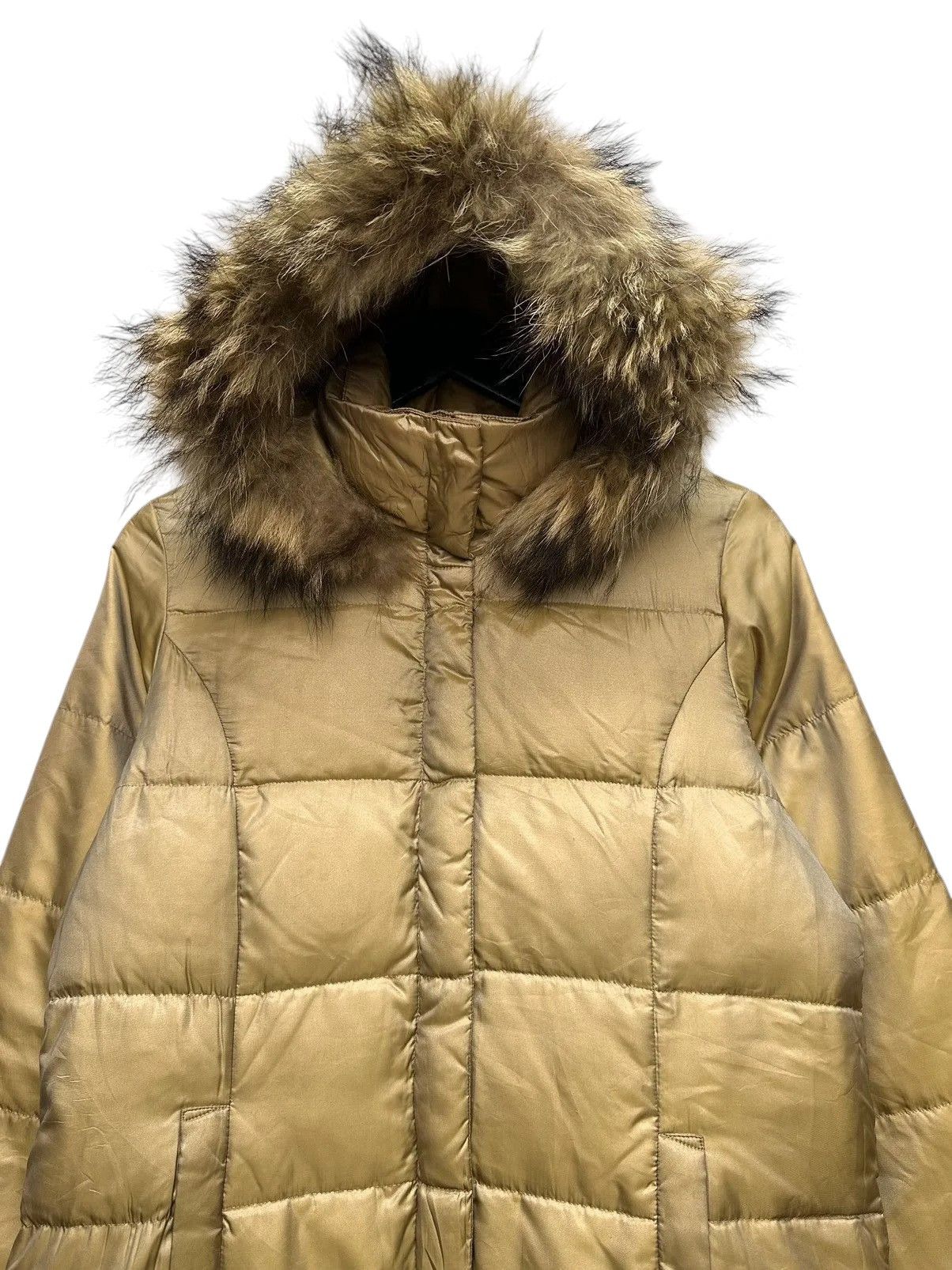 Vintage Ifsixwasnine Brown Fur Hood Winter Jacket Military Y2K Style Size M / US 6-8 / IT 42-44 - 3 Thumbnail