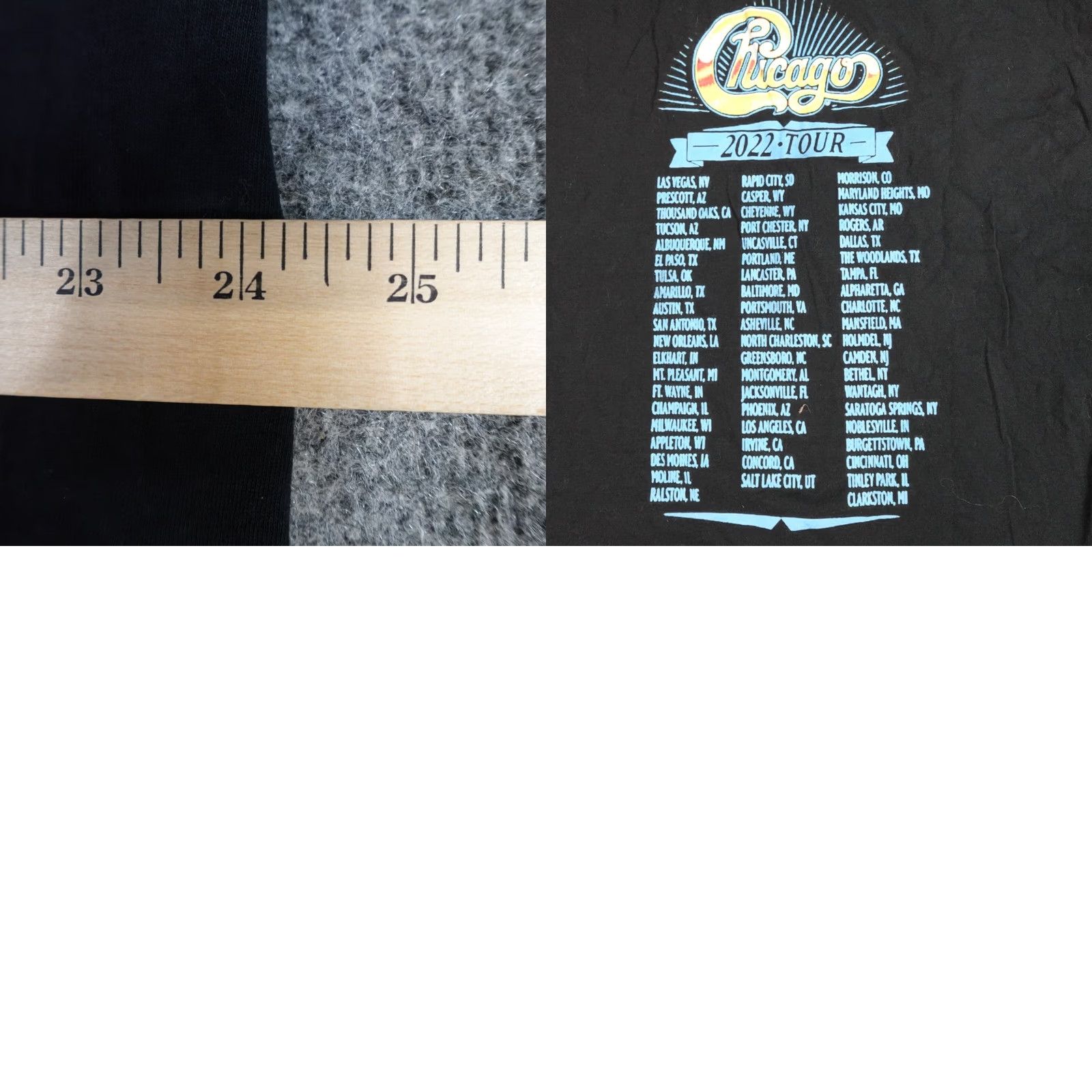 Doublet VINTAGE Chicago T-shirt 2XL Black 2022 Tour 100% Cotton Double-Sided Reprint Men Short Sleeve Shirt Mens Embroidered Size US XXL / EU 58 / 5 - 8 Thumbnail