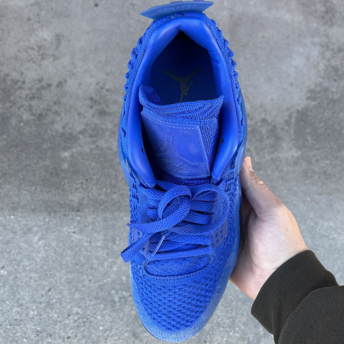 Jordan Brand × Nike 2019 Air Jordan 4 Retro Flyknit Royal Blue Sz 9.5 Size US 9.5 / EU 42-43 - 9 Thumbnail