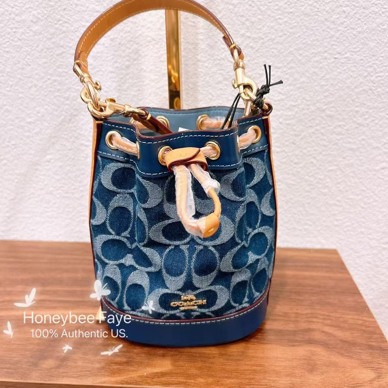 Coach Mini Bucket Bag In Signature Denim CY740 Size ONE SIZE - 1 Thumbnail