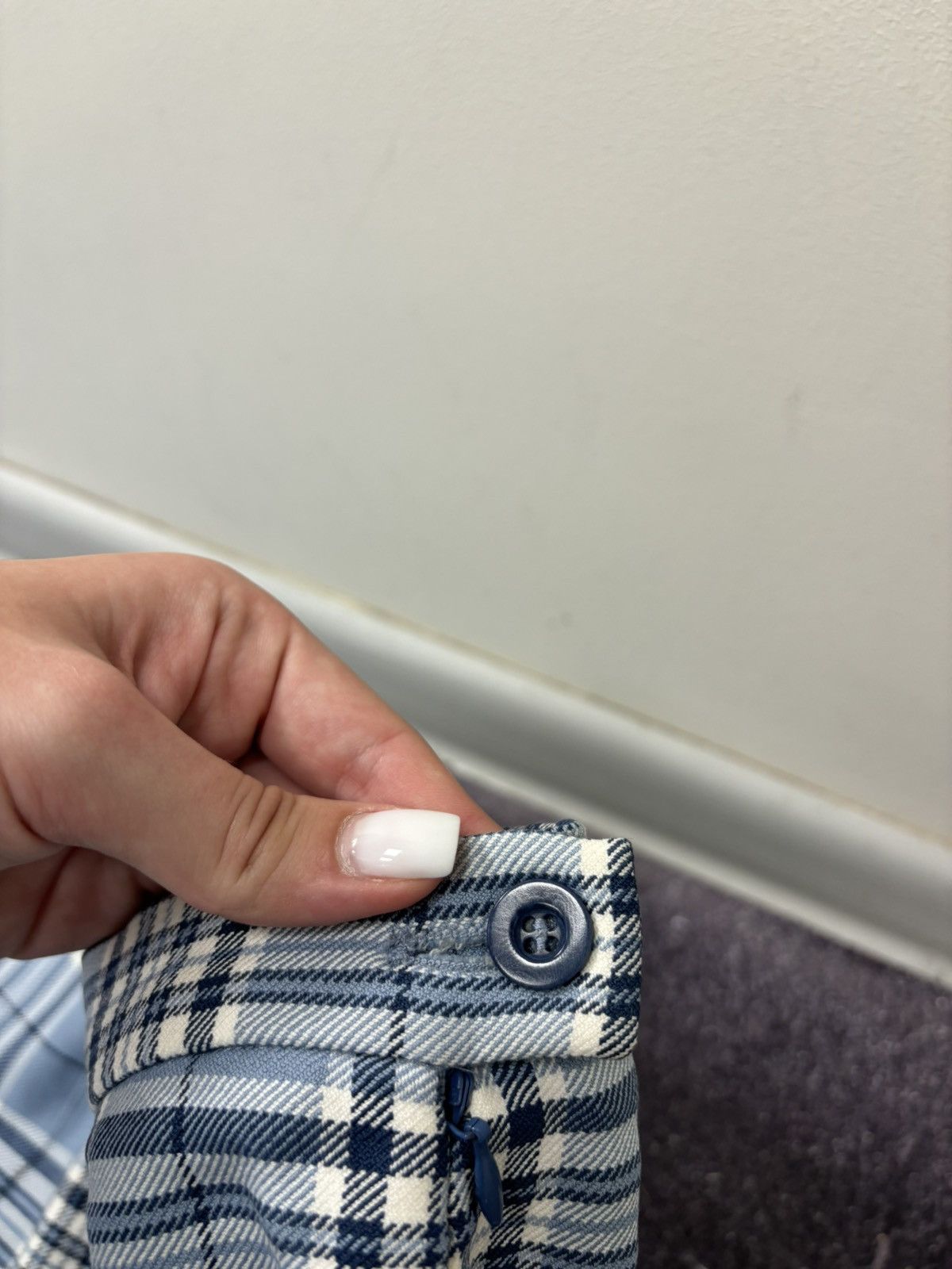Escada Escada Margaretha Ley Vintage Tartan Check Blue Luxury Pants Size 32" / US 10 / IT 46 - 8 Thumbnail
