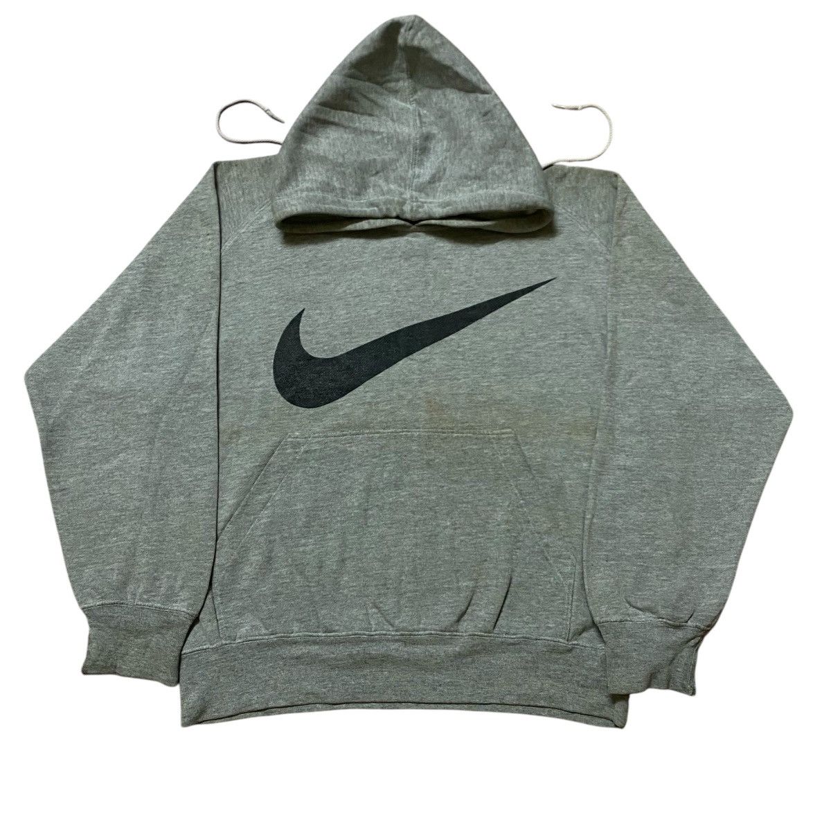 Nike × Vintage Vintage 90's Nike Big Swoosh Hoodies Size US L / EU 52-54 / 3 - 1 Thumbnail