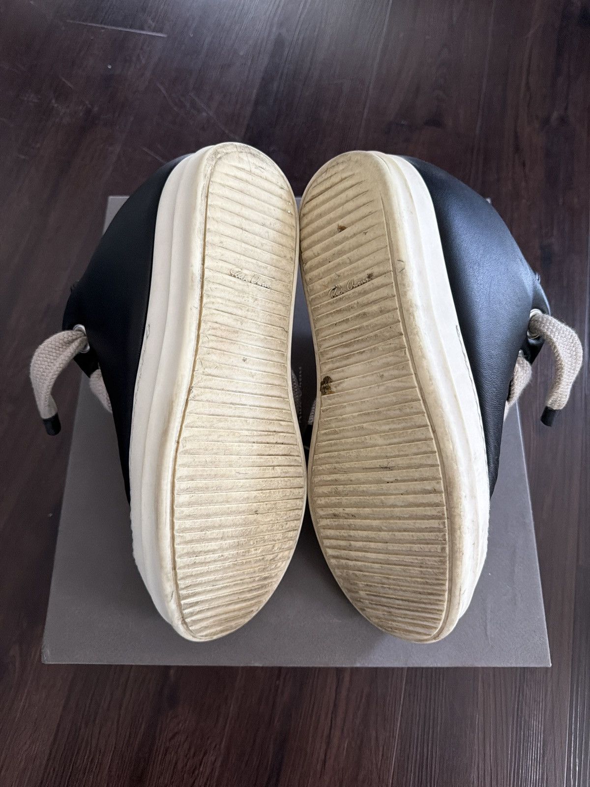 Rick Owens Rick Owens Black Milk Padded Jumbo Low Sneakers Size US 11 / EU 44 - 6 Thumbnail