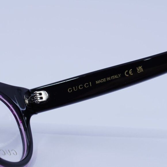Gucci Gucci GG1792O 003 Eyeglasses Purple on Black 46mm Square Size ONE SIZE - 7 Thumbnail