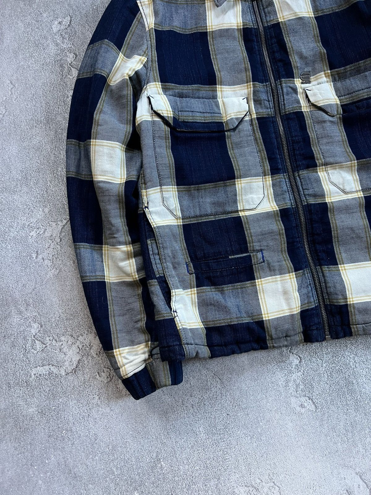 G-Star Men’s G-Star Raw Overshirt Zip Jacket Plaid Bomber Size M Size US M / EU 48-50 / 2 - 3 Thumbnail