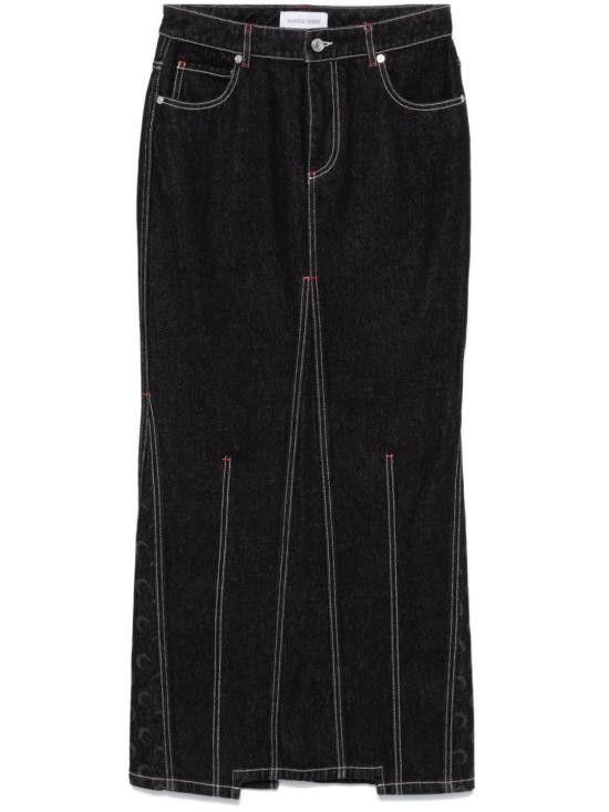 Marine Serre MARINE SERRE Women Mid Skirts WSK074A RDEN0001BK99 Black Size 27" / US 4 / IT 40 - 1 Thumbnail