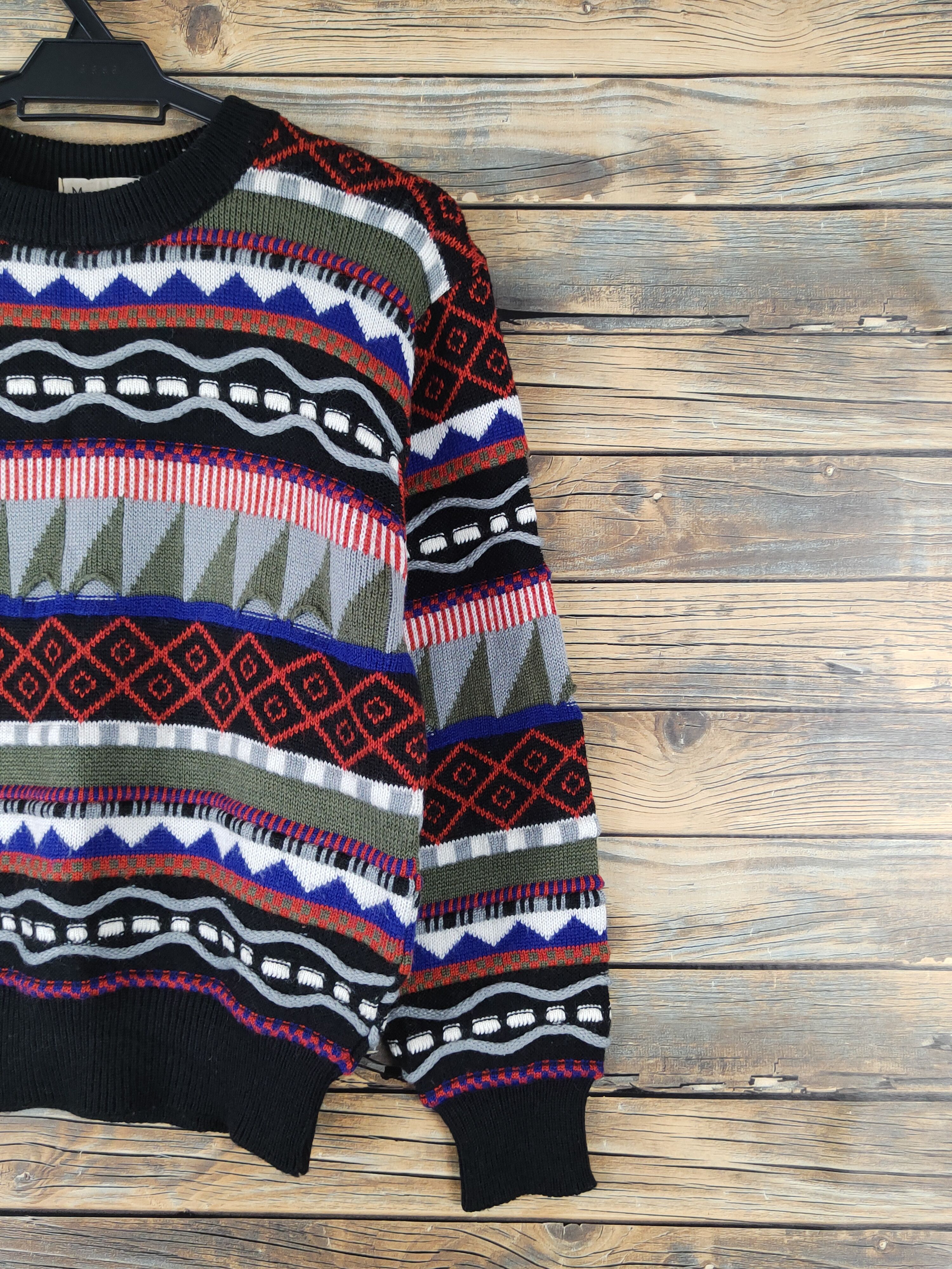 Homespun Knitwear Marron Field Black Red Knitwear Sweatshirts#W1541 Size US S / EU 44-46 / 1 - 5 Thumbnail