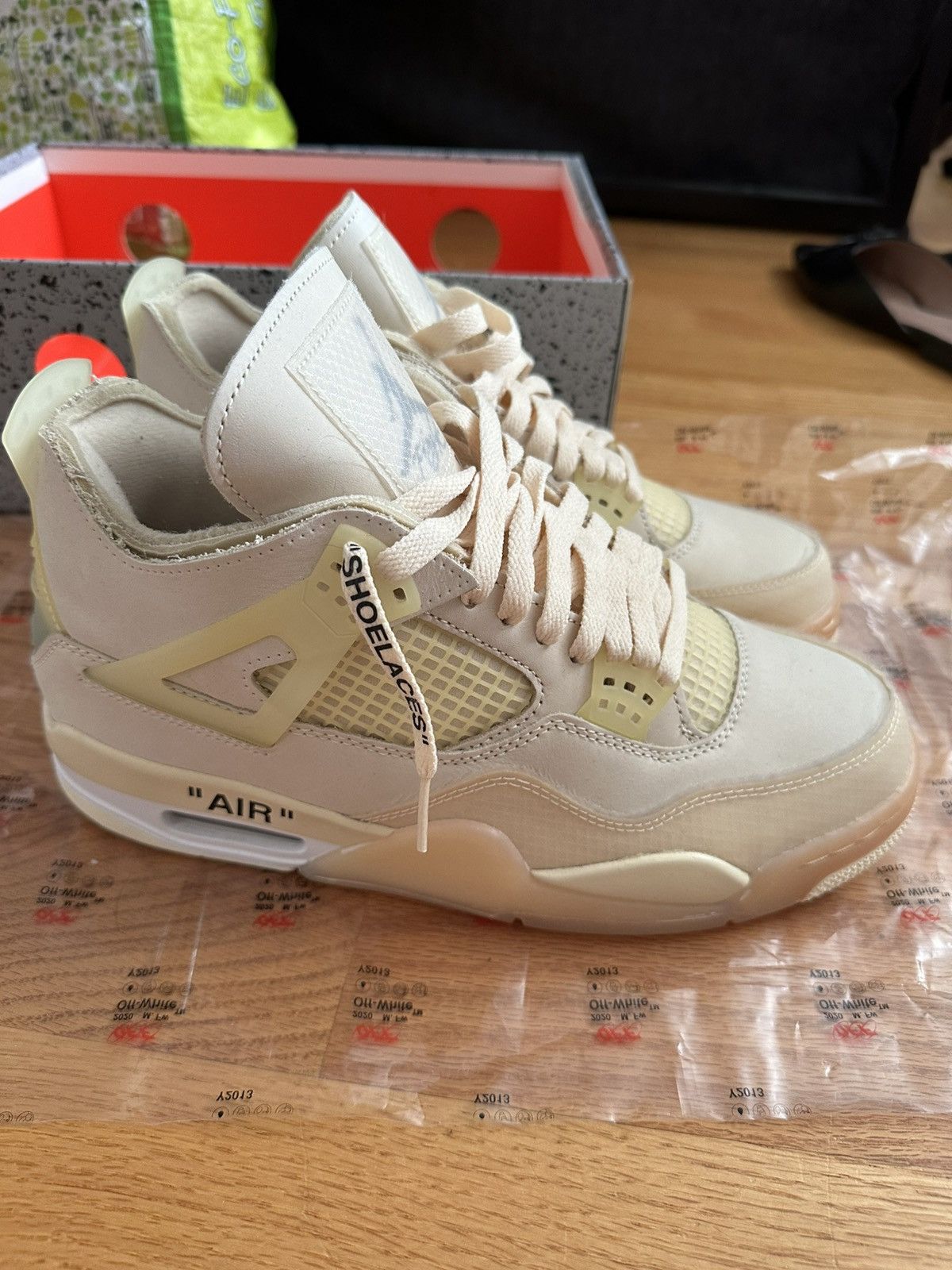 Nike × Off-White Nike x Off White Jordan 4 Sail Size US 9 / EU 42 - 1 Thumbnail