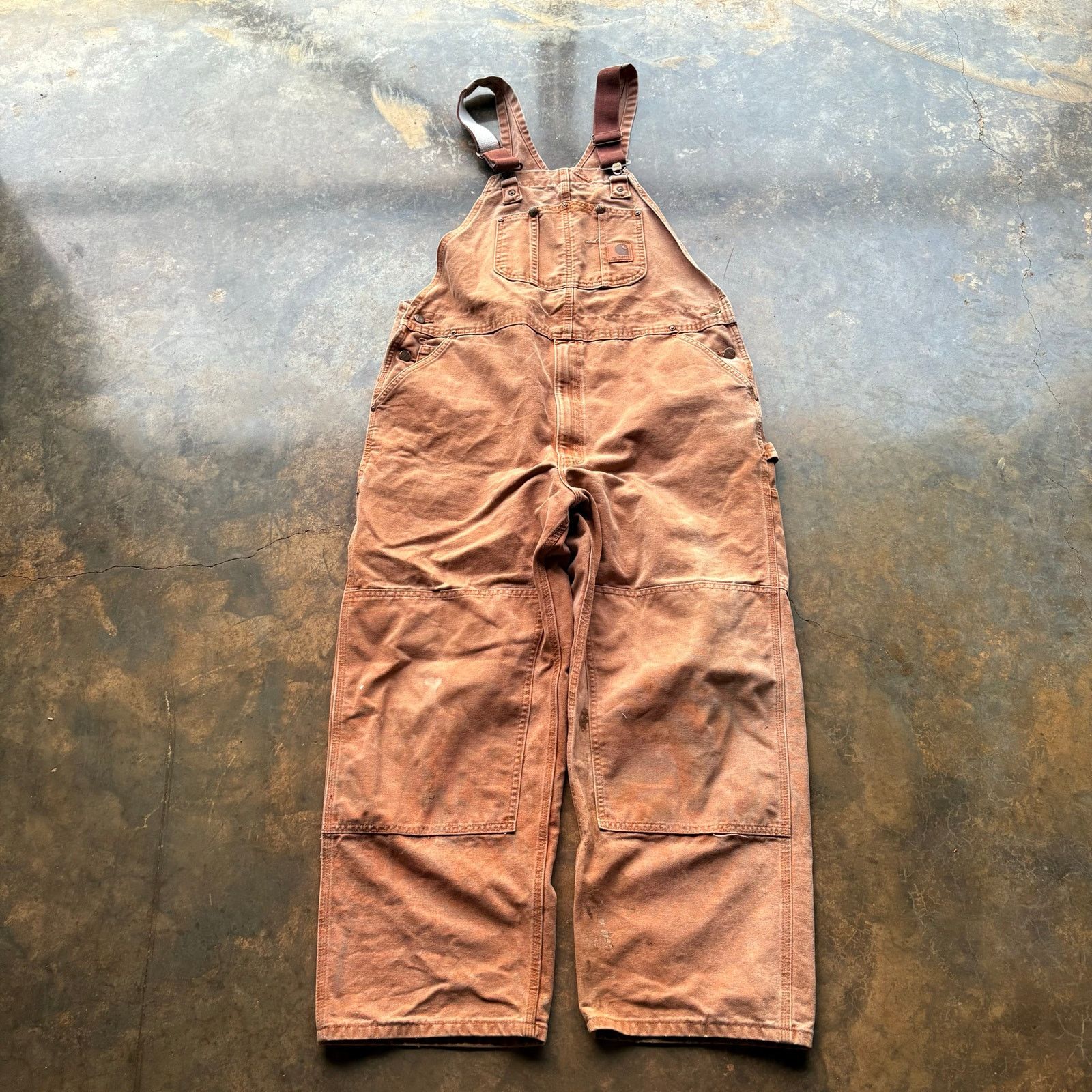 Carhartt × Vintage Vintage Baggy Carhartt Canvas Overalls 42x30 Size US 42 / EU 58 - 1 Thumbnail