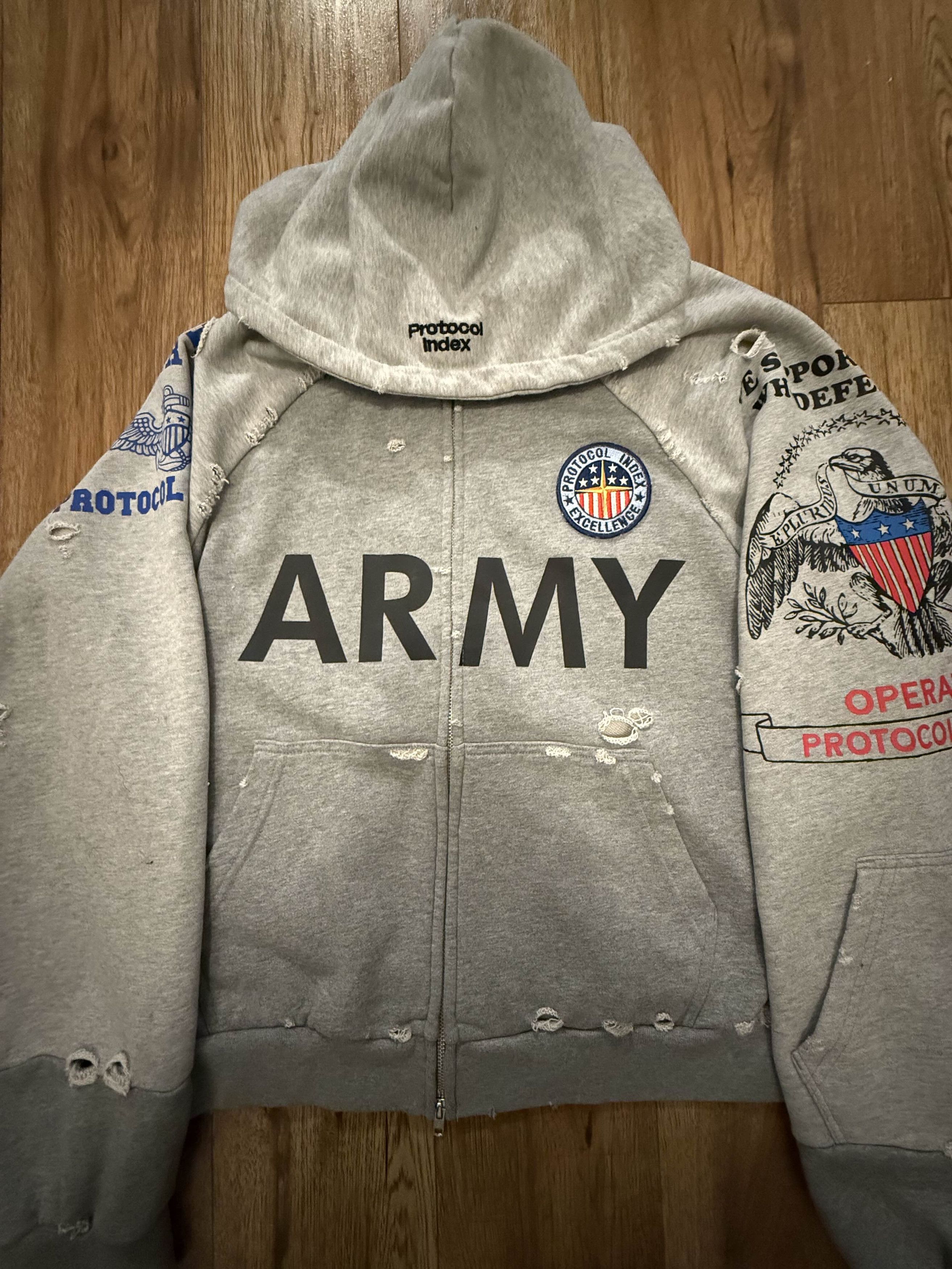PROJECT G/R Protocol Index Buttivore Fur Lining Zip Up Hoodie