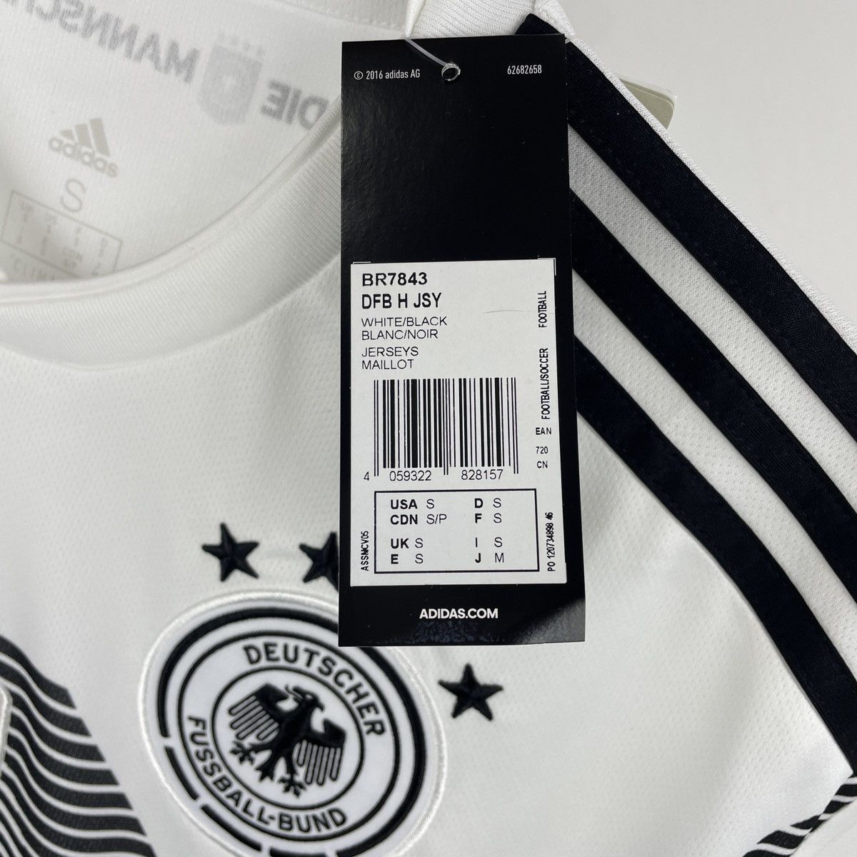 Adidas Germany Adidas Genuine Home Jersey Shirt 2018/2019 size S Size US S / EU 44-46 / 1 - 4 Thumbnail