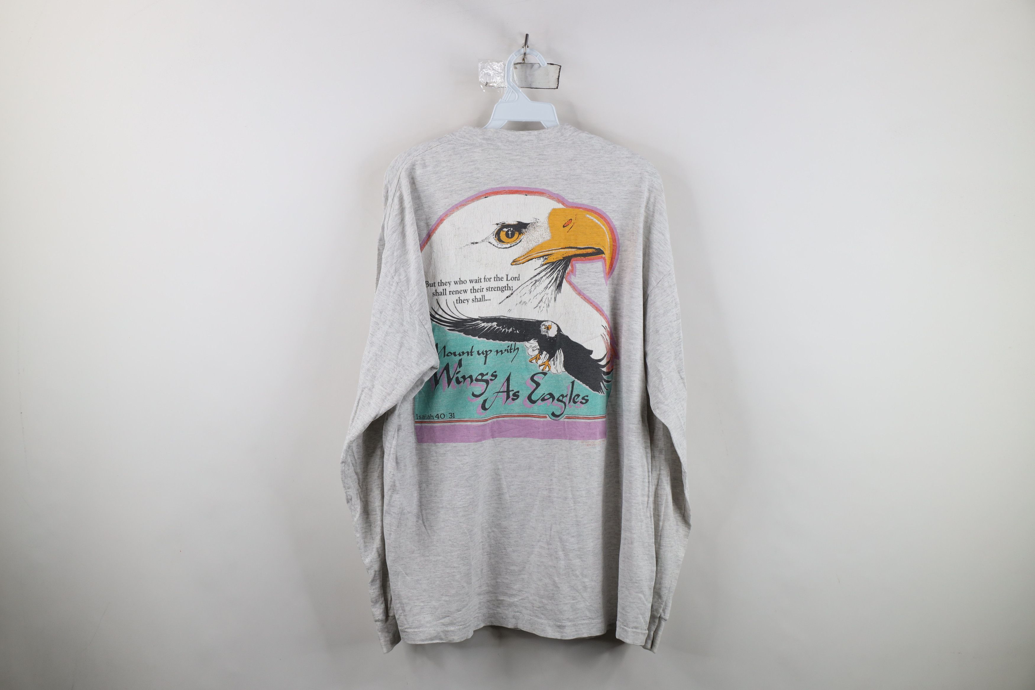 Vintage Vintage 90s Isaiah 40:31 Lord Eagle Long Sleeve T-Shirt USA Size US XXL / EU 58 / 5 - 13 Thumbnail
