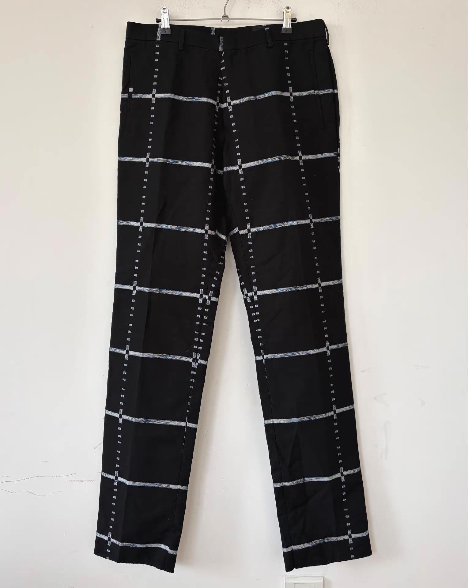 Versace Versus Versace Men's Black Check Trousers。Ｑ21 Size US 36 / EU 52 - 1 Thumbnail