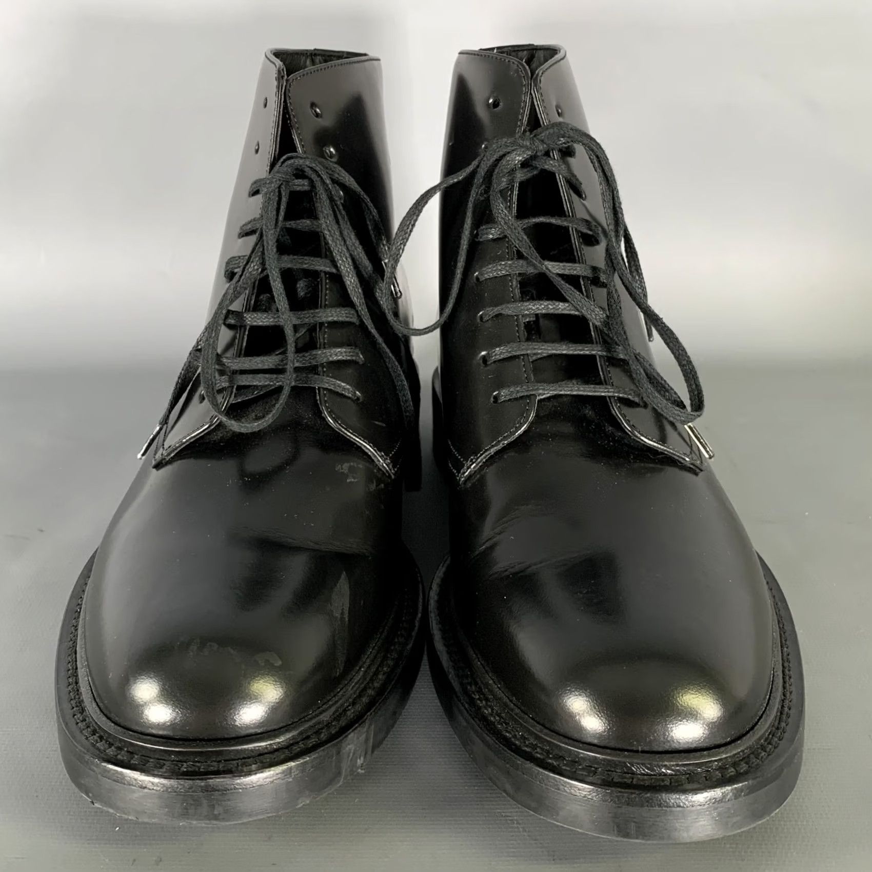 Yves Saint Laurent SAINT LAURENT Black Leather Lace Up Boots Size 8 Men Size US 8 / EU 41 - 4 Thumbnail