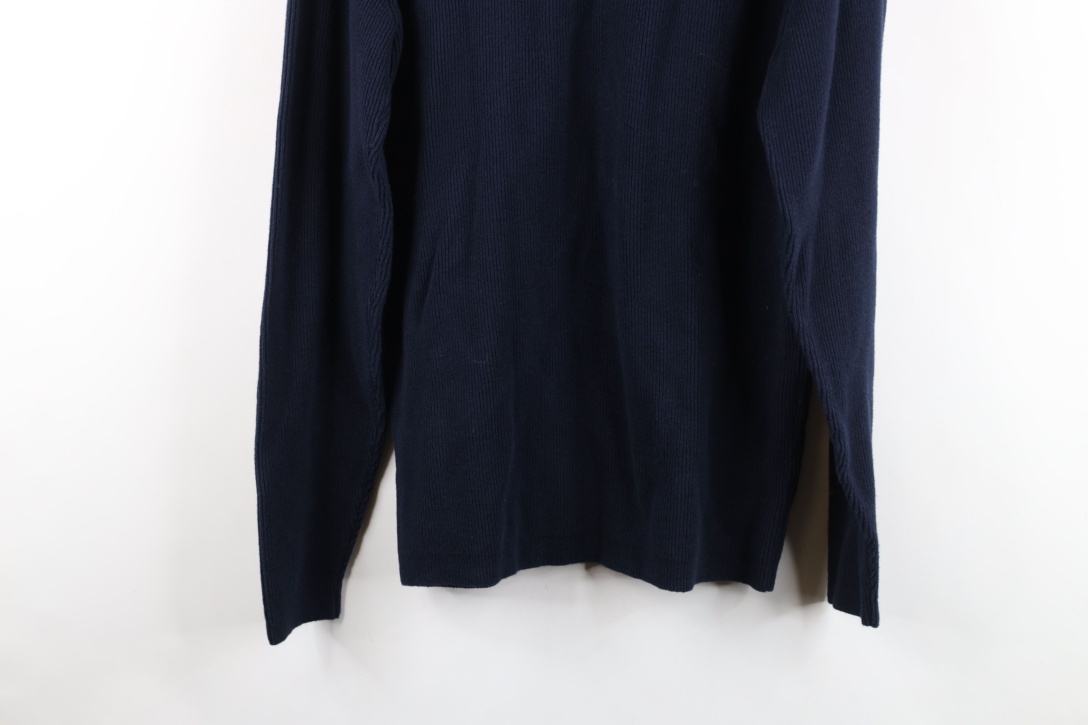 Eddie Bauer Vintage Eddie Bauer Ribbed Knit Collared Sweater Navy Blue Size XL / US 12-14 / IT 48-50 - 12 Thumbnail