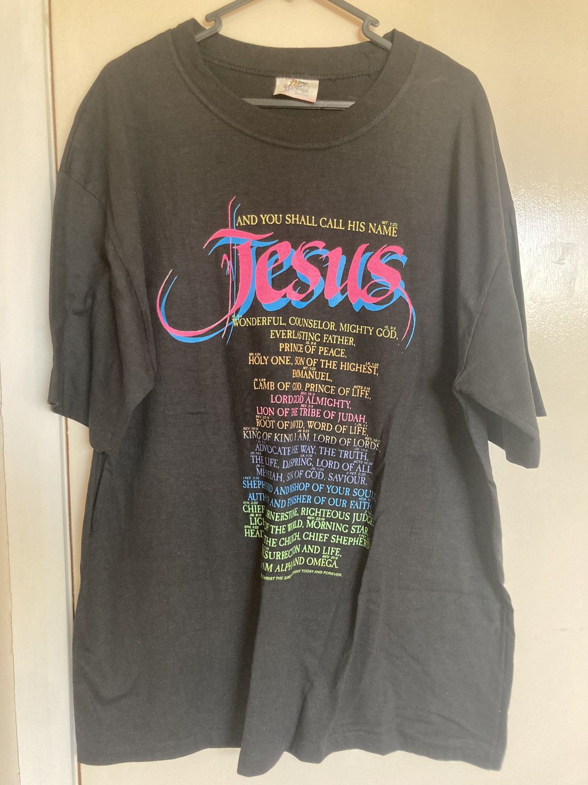 Vintage Vintage 90s Living Epistles Jesus Christ Bible Verse T-shirt Size US XL / EU 56 / 4 - 6 Thumbnail