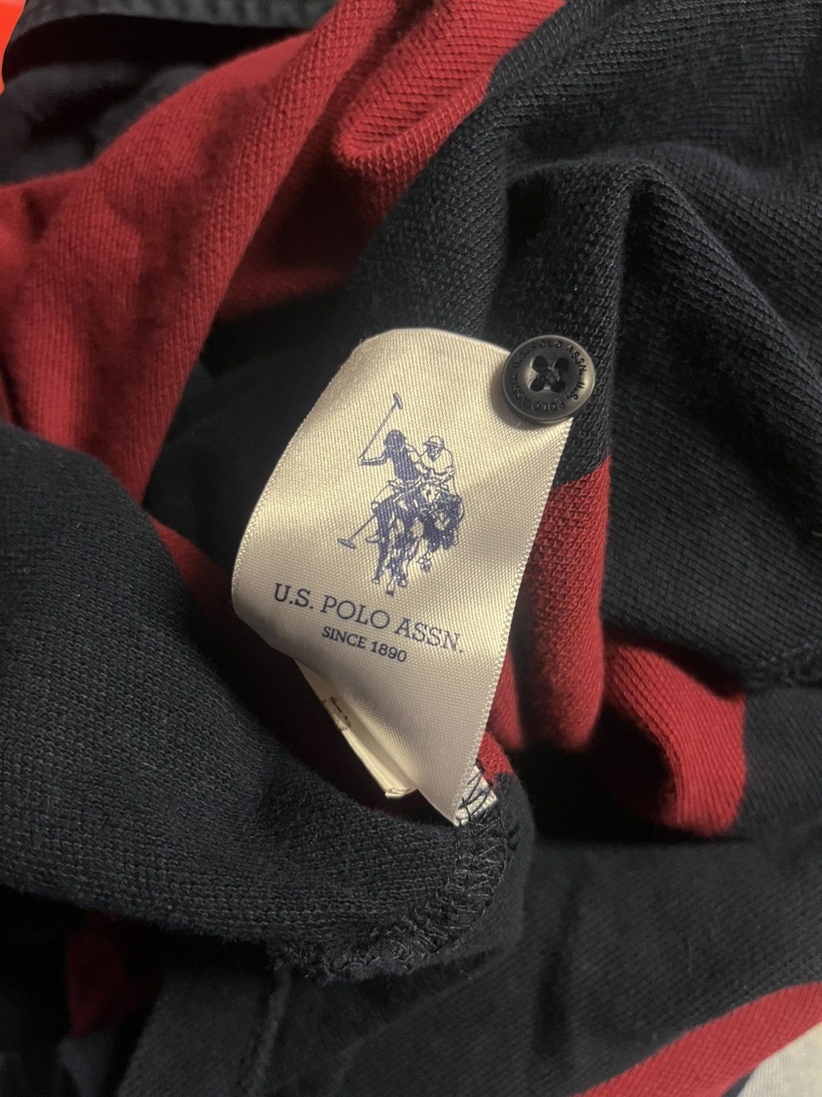 U.S. Polo Assn. U.S Polo Assn. Rugby Polo Shirt Maroon / Navy Blue Size US M / EU 48-50 / 2 - 9 Thumbnail