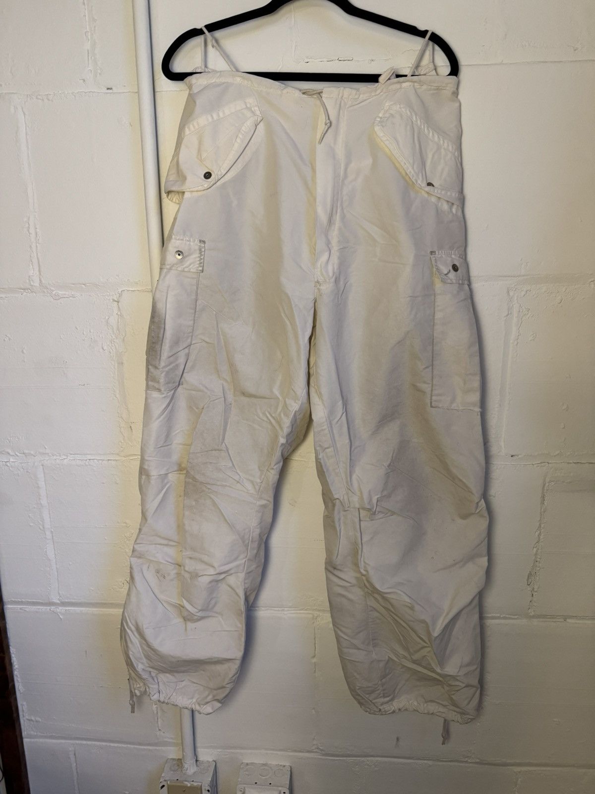 Vintage White vintage military cargo trousers Size US 31 - 1 Thumbnail