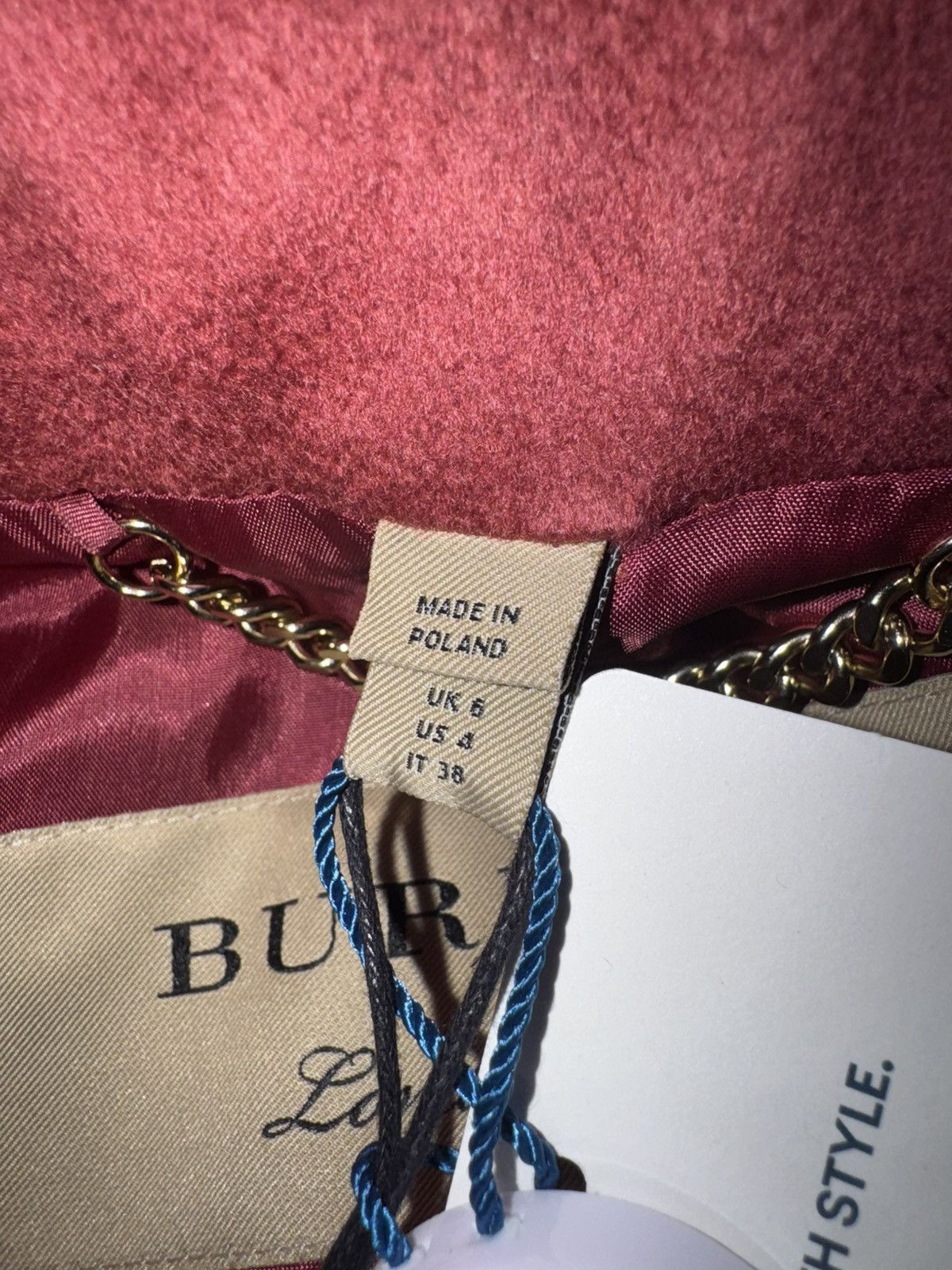 Burberry Women Burberry Belted Dusty Peony Rose Cashmere Size US4 Size S / US 4 / IT 40 - 8 Thumbnail