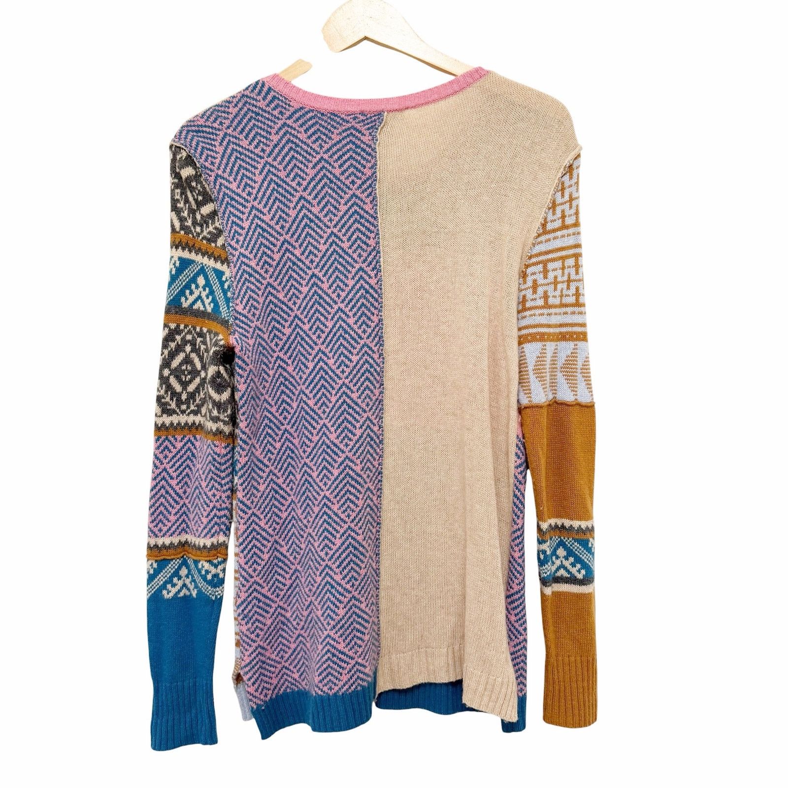 Other Sundance Fields Of Fair Patchwork Sweater Wool Alpaca Sz M Size M / US 6-8 / IT 42-44 - 4 Thumbnail