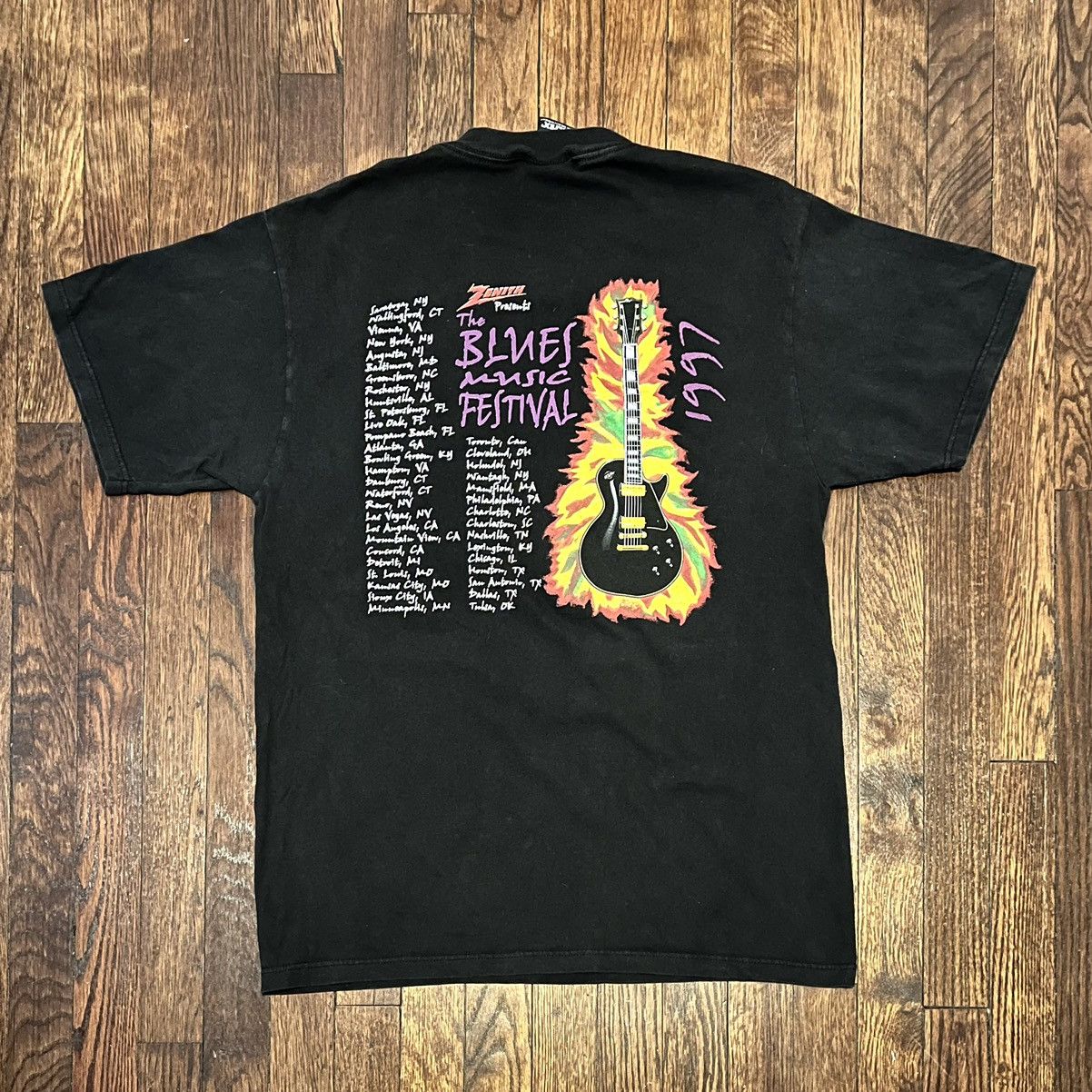 Tultex × Vintage VTG 1997 Zenith The Blues Music Festival Graphic Tee Size US L / EU 52-54 / 3 - 8 Thumbnail