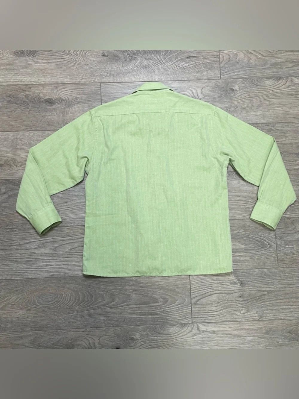 Christian Dior Monsieur Vintage Christian Dior Monsieur Green Herringbone Shirt Size XL / US 12-14 / IT 48-50 - 2 Thumbnail