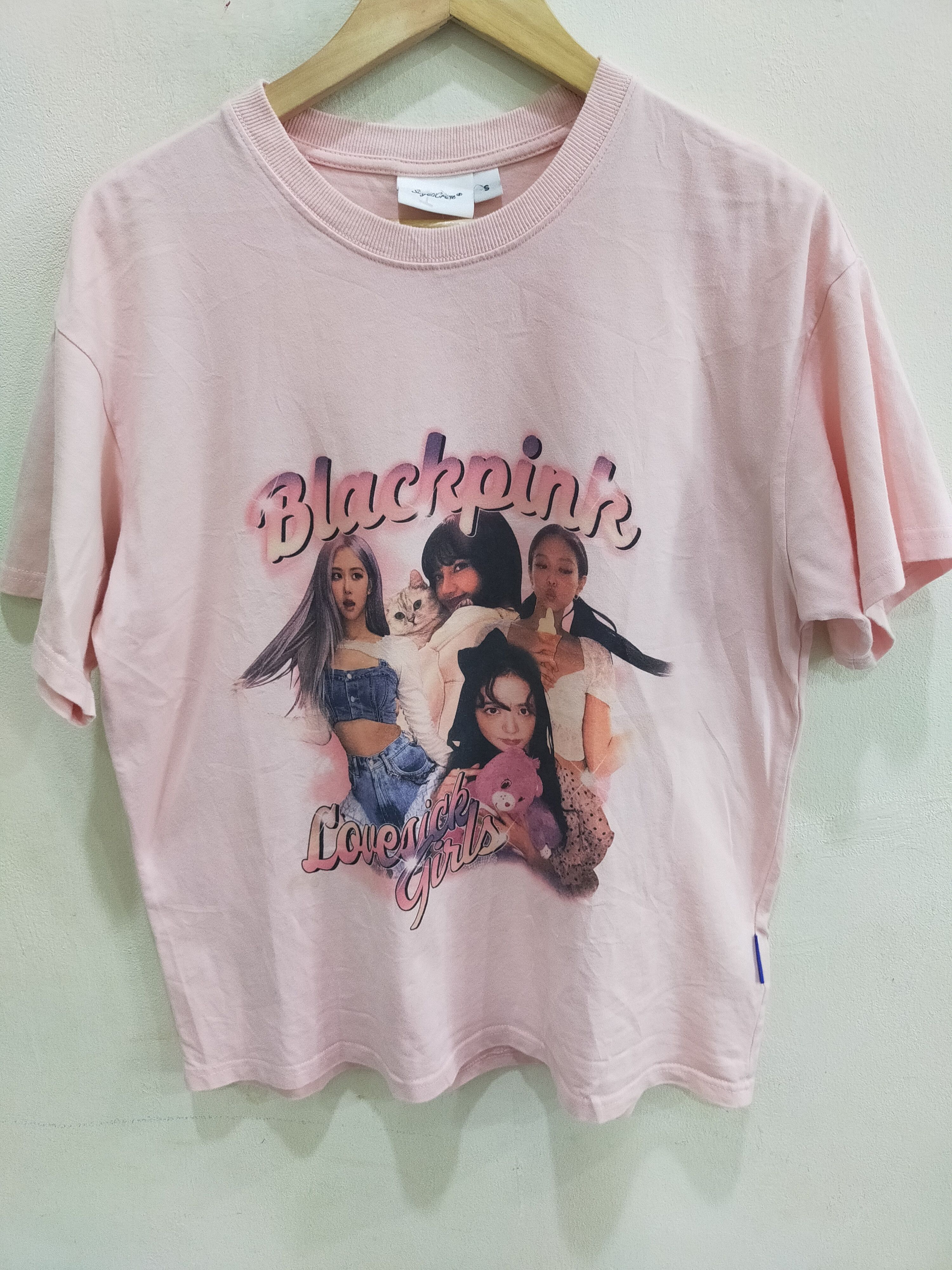 image of Band Tees x Rap Tees Blackpink Love Sick Girls Tee, Women's (Size Small)