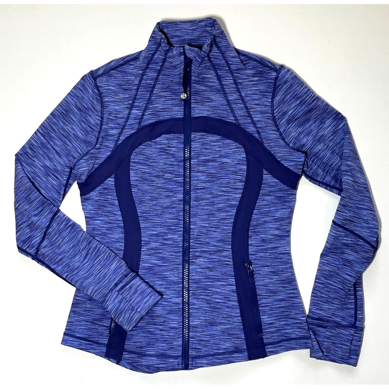 Lululemon Women’s Lululemon Define Jacket Blue Spacedye Pattern Sz 10 Activewear Jacket Womens Size L / US 10 / IT 46 - 3 Thumbnail