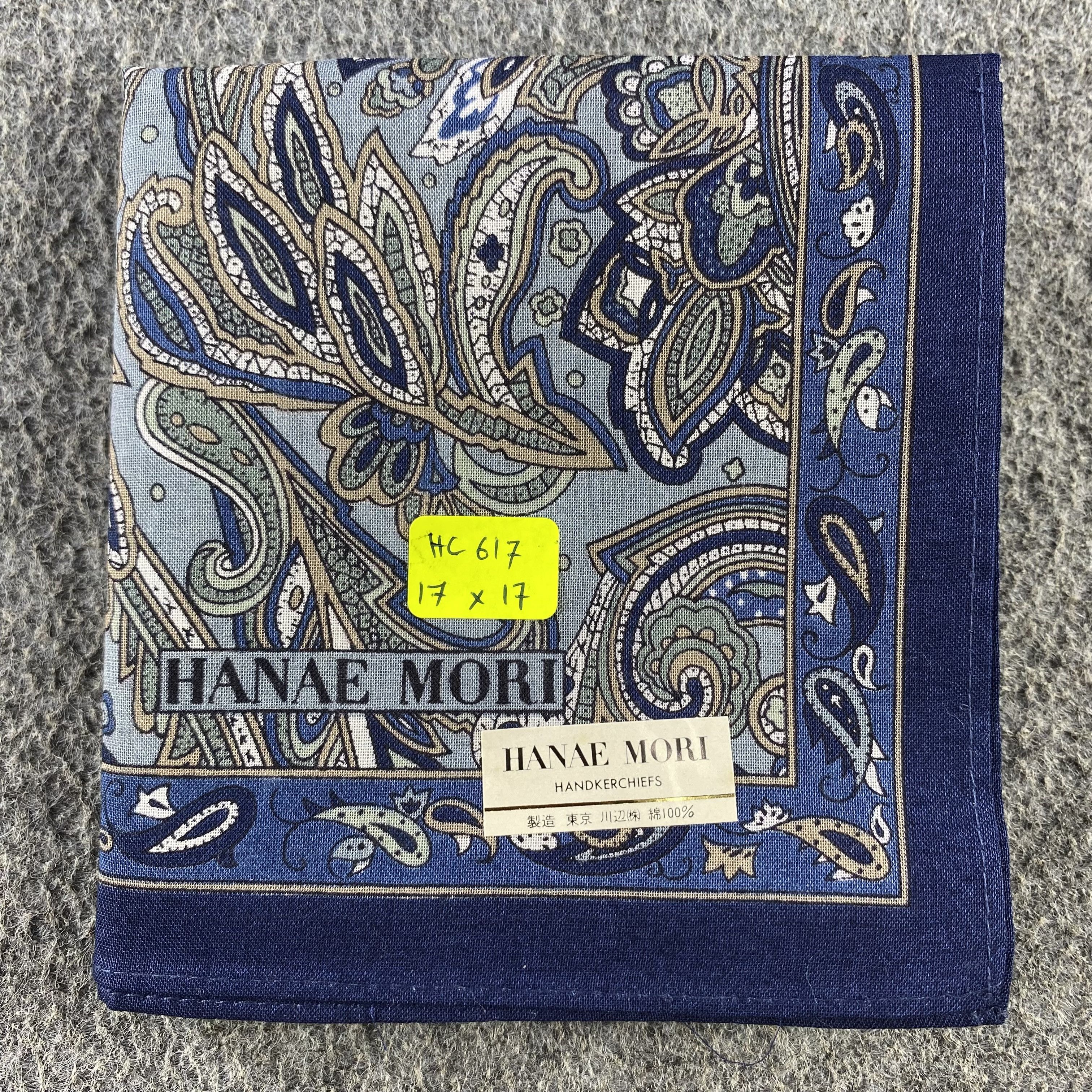 Hanae Mori Hanae Mori Paisley Handkerchief/Neckerchief/Bandana HC617 Size ONE SIZE - 5 Thumbnail