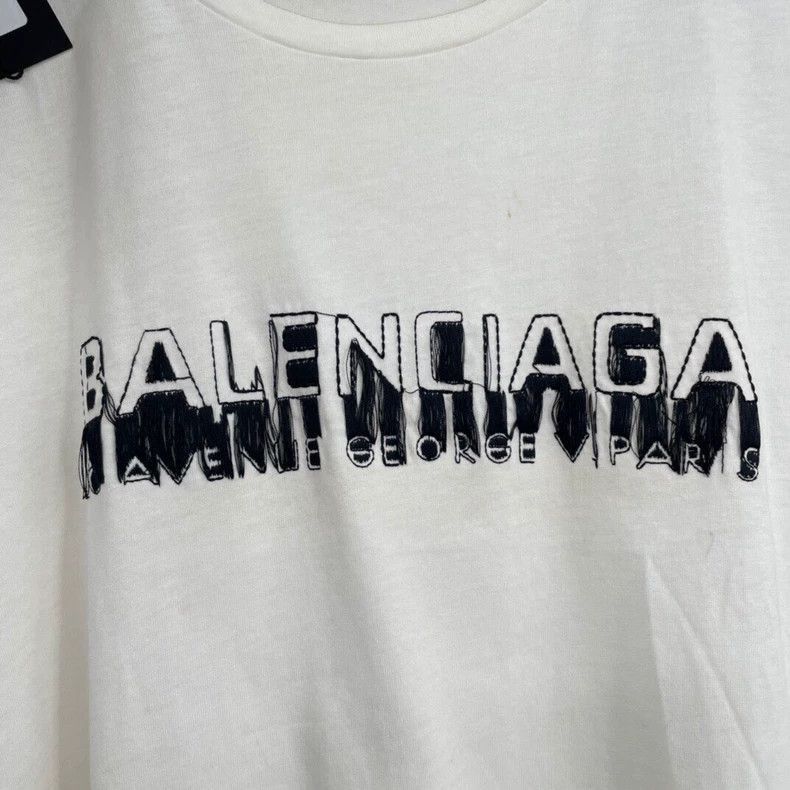 Balenciaga Balenciaga Embroidered Short Sleeve TShirt-2505 Size US XL / EU 56 / 4 - 4 Thumbnail