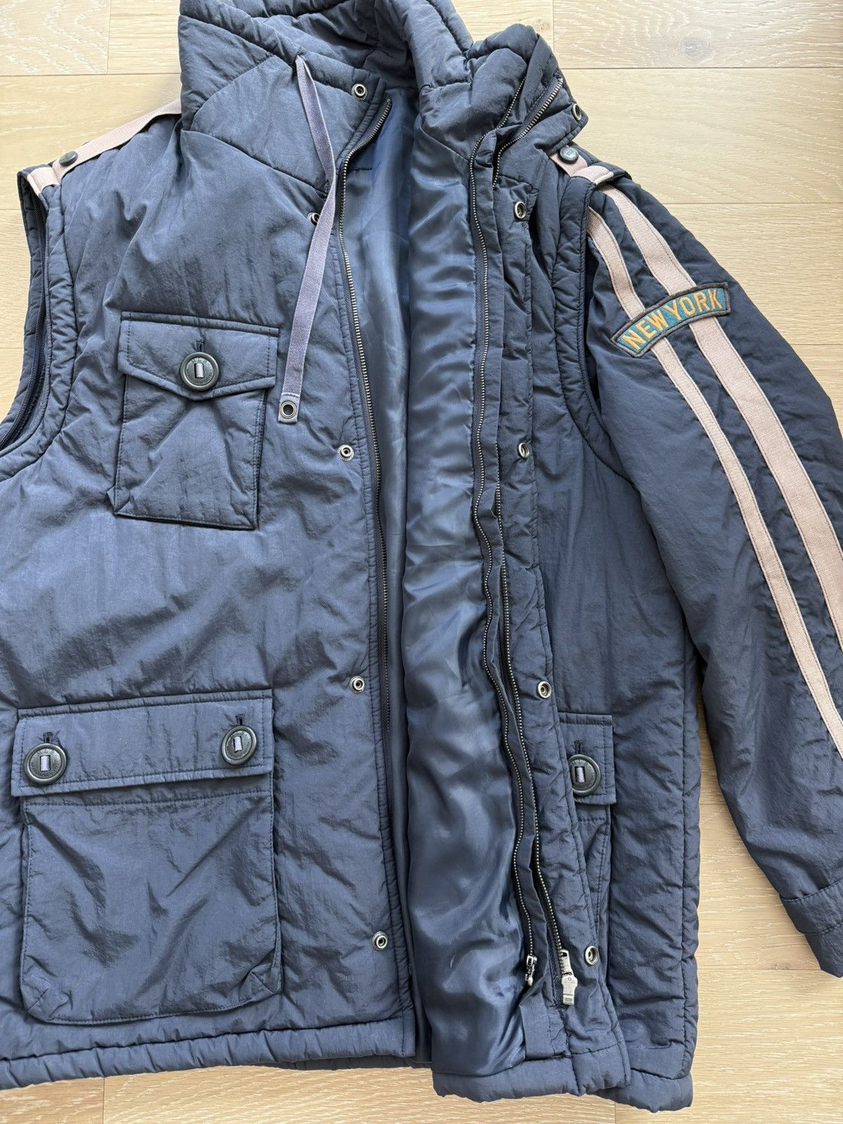 MLB Rare New York Mets MLB Parka Detachable Puffer Vest Size US XL / EU 56 / 4 - 12 Thumbnail