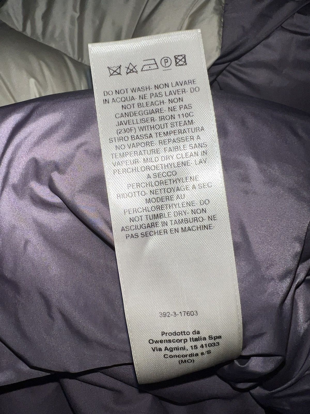 Rick Owens NEW 50 Purple Off White Down Flight Bomber Padded Jacket Size US M / EU 48-50 / 2 - 7 Thumbnail