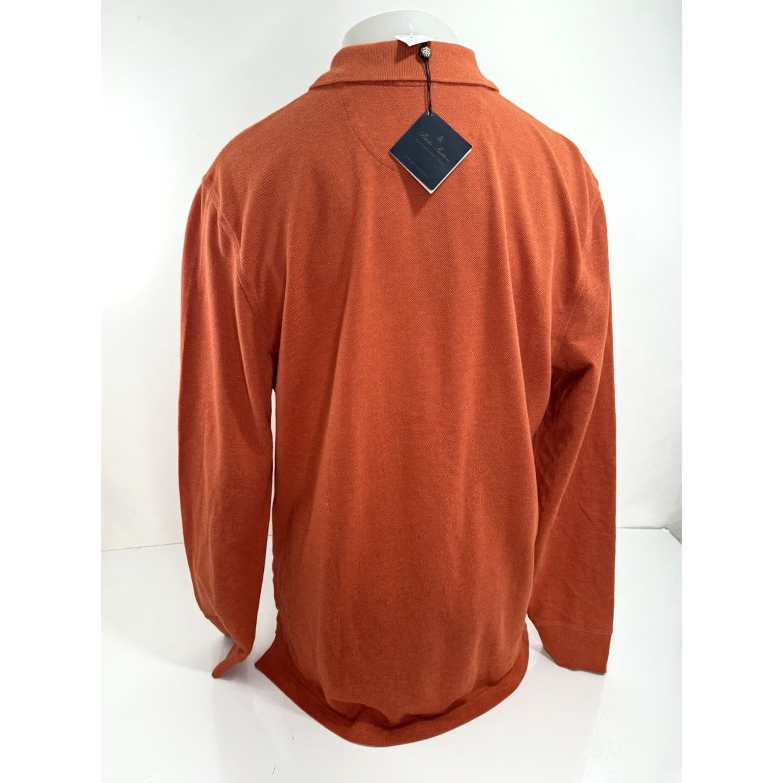 Brooks Brothers BROOKS BROTHERS - Performance Polo Collared Mens L Orange Sweater Shirt Size US L / EU 52-54 / 3 - 3 Thumbnail