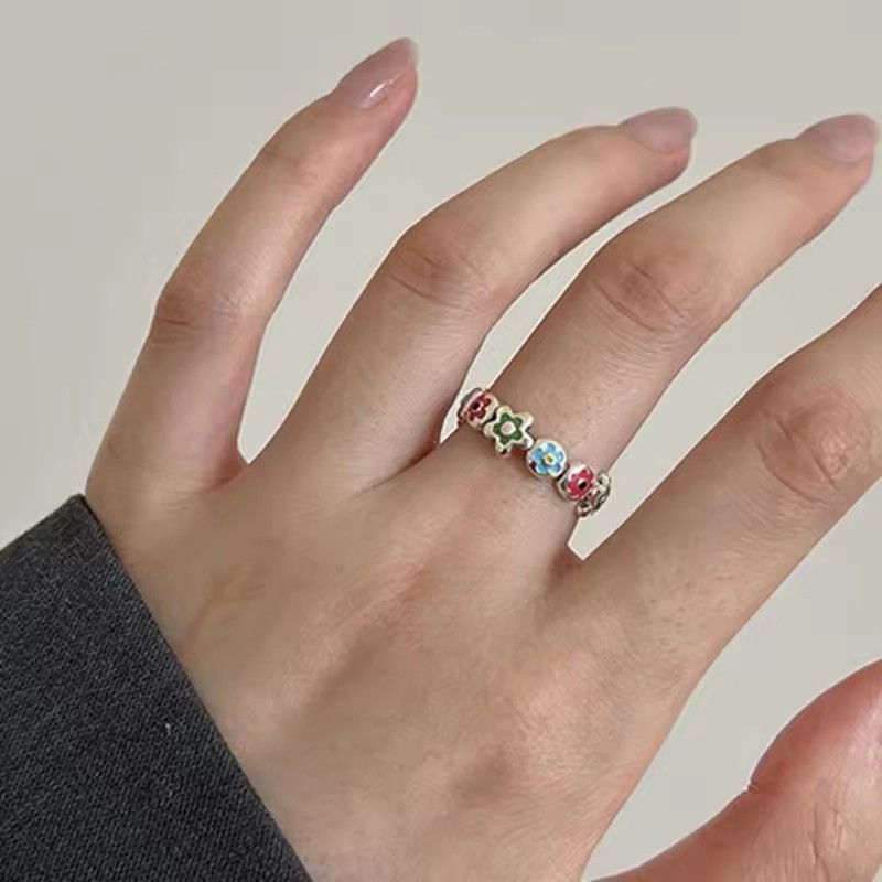 Jewelry × Vintage Irregular Personalised Ring Shiny Finger Ring Size ONE SIZE - 3 Thumbnail