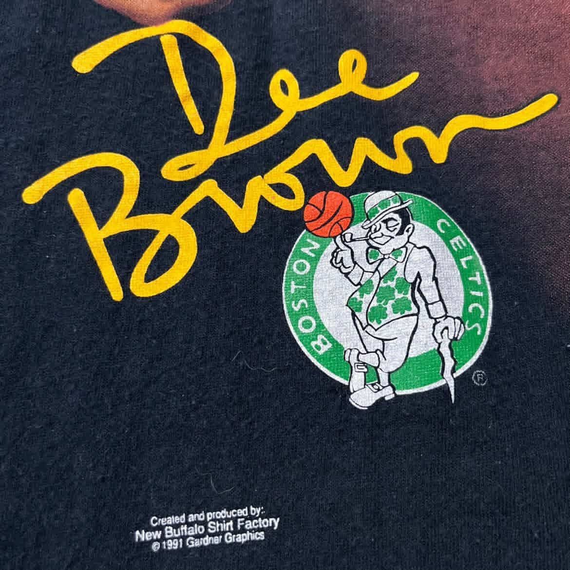 NBA 1991 Dee Brown Boston Celtics Big Face Single Stitch Tee Size US L / EU 52-54 / 3 - 4 Thumbnail