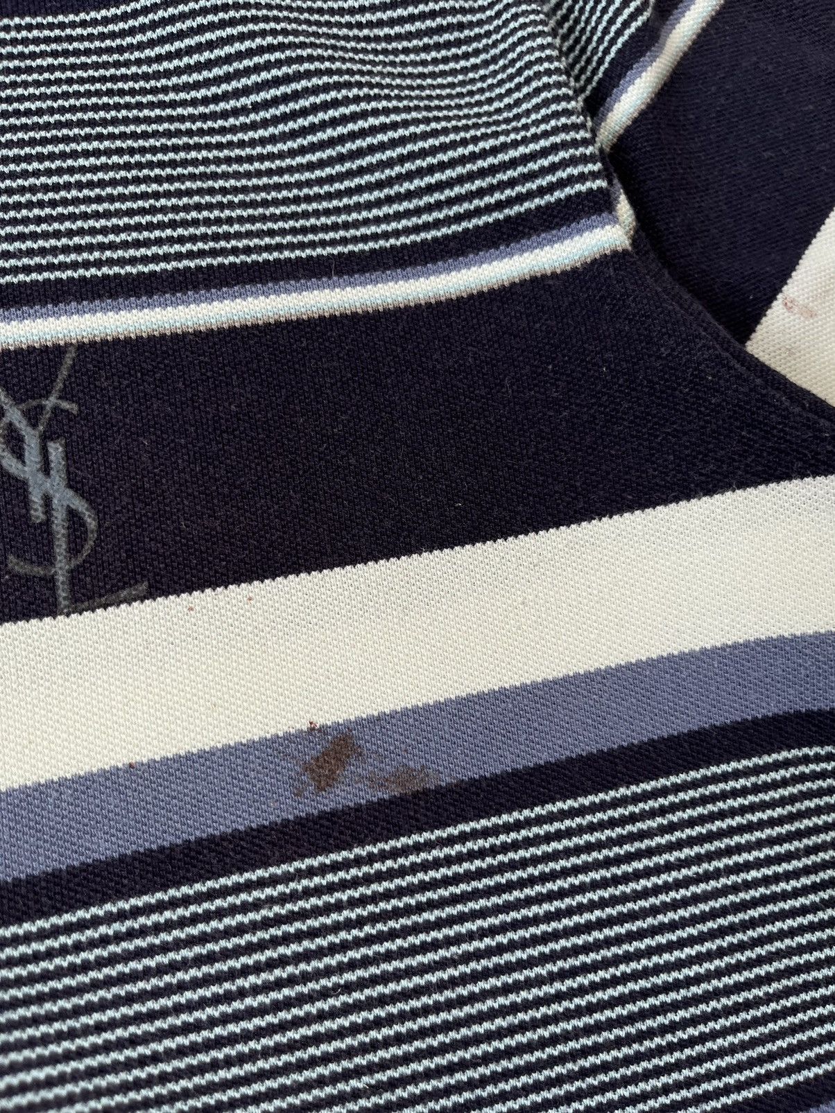 Yves Saint Laurent Yves Saint Laurent Pour Homme Striped Polo Shirt Vintage 90s Size US L / EU 52-54 / 3 - 4 Thumbnail