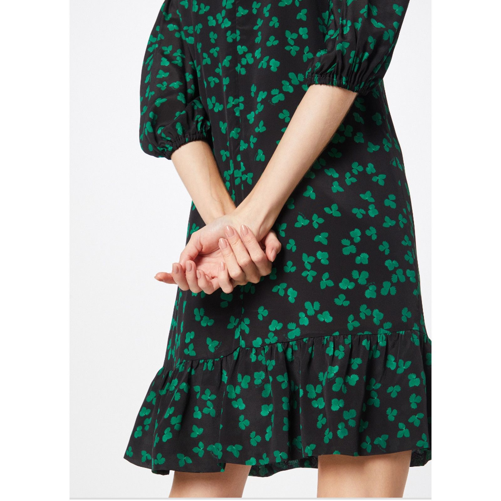 The Kooples The Kooples Naive Flowers Print Dress Black Green Size 1/S Size S / US 4 / IT 40 - 3 Thumbnail