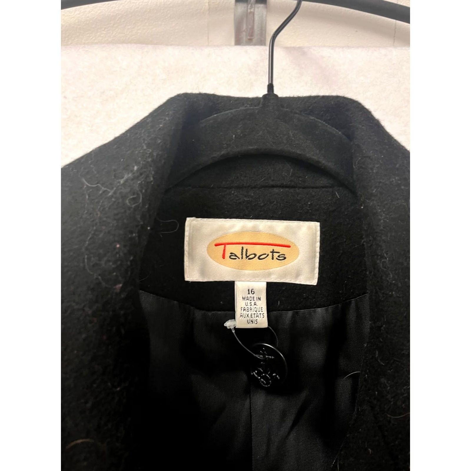 Talbots VINTAGE Talbots Black Wool Blend Double-Breasted Peacoat Coat 16 Mens Womens Unisex Adults Black Wool Blend Pea Coat 90s Vintage Size XXL / US 16-18 / IT 52-54 - 3 Thumbnail